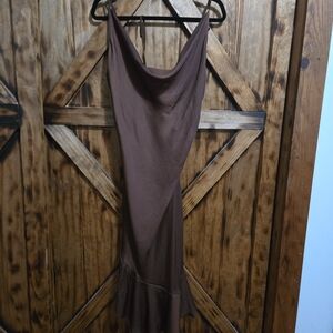 Chic Brown Midi Dress